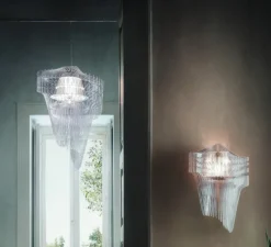 Suspension, Aria S, transparent, LED, Ø50cm, H75cm - SLAMP