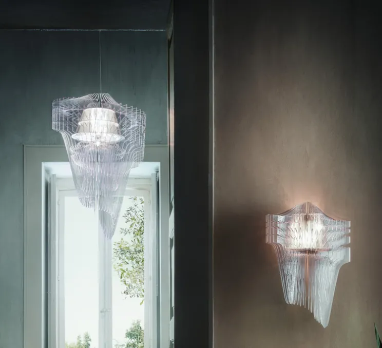 Suspension, Aria S, transparent, LED, Ø50cm, H75cm - SLAMP