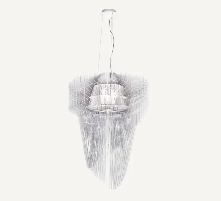 Suspension, Aria S, transparent, LED, Ø50cm, H75cm - SLAMP