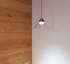 Suspension*Beneito Faure Suspension, Ark Recessed, , LED, 2700K, 350 lm, Ø19,5cm, H12,5cm - noir, transparent