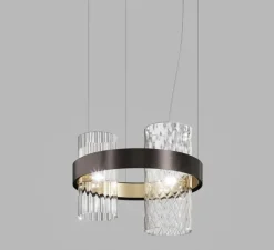 Suspension, Armonia SP 50, cristal, Ø49cm, H39cm - Vistosi