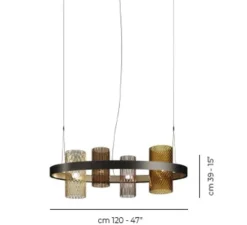 Suspension*Vistosi Suspension, Armonia SP OV1, , Ø120cm, H39cm - Multicolore 1