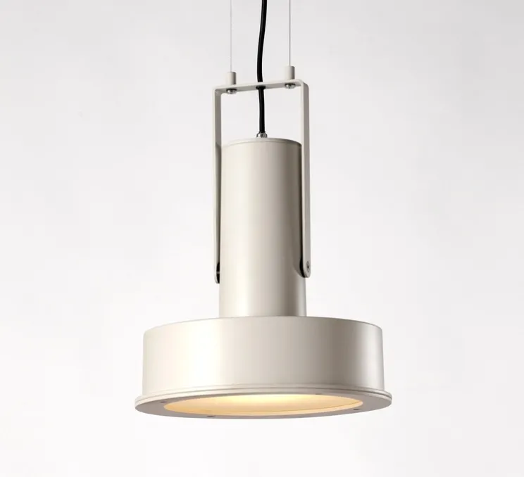 Suspension, Arne Domus, blanc, IP54, LED, dim, 2700K, 1972 lm, Ø31cm, H37,3cm - Santa & Cole