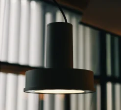 Suspension*Santa & Cole Suspension, Arne S Domus, , IP65, LED, dim, 2700K, 2471 lm, Ø23cm, H22cm - vert foncé