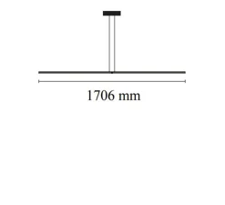 Suspension*Flos Suspension, Arrangements (line), , LED, 2700K, 1296lm, L170,6cm, H2cm - noir