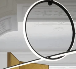 Suspension*Flos Suspension, Arrangements (round S + line), , LED, 2700K, 2376lm, L170,6cm, H39,8cm - noir