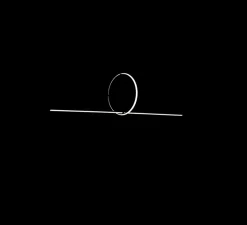 Suspension*Flos Suspension, Arrangements (round S + line), , LED, 2700K, 2376lm, L170,6cm, H39,8cm - noir