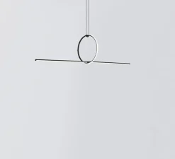 Suspension*Flos Suspension, Arrangements (round S + line), , LED, 2700K, 2376lm, L170,6cm, H39,8cm - noir