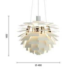 Suspension, Artichoke S, vert poudré, laiton, Ø48cm, H46,5cm - Louis Poulsen
