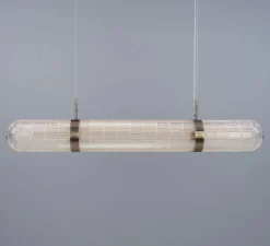 Suspension*Mullan Lighting Suspension, Ashford Linear, , LED, 2700K, 660 lm, Ø15cm, H120;9cm - argent antique