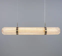Suspension*Mullan Lighting Suspension, Ashford Linear, , LED, 2700K, 660 lm, Ø15cm, H120;9cm - argent antique