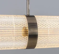 Suspension*Mullan Lighting Suspension, Ashford Linear, , LED, 2700K, 660 lm, Ø15cm, H120;9cm - argent antique