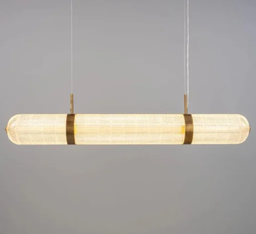 Suspension*Mullan Lighting Suspension, Ashford Linear, , LED, 2700K, 660 lm, Ø15cm, H120,9cm - laiton antique