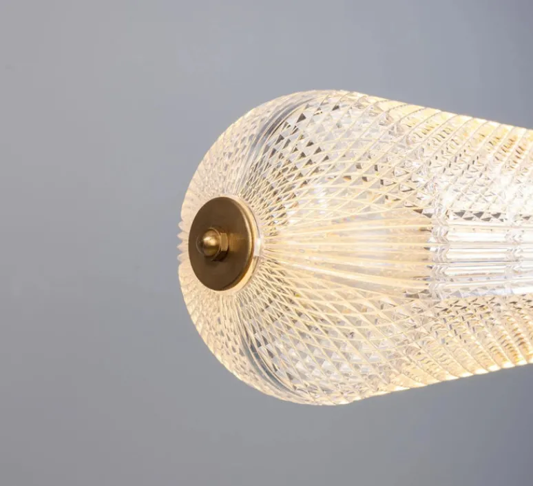Suspension*Mullan Lighting Suspension, Ashford Linear, , LED, 2700K, 660 lm, Ø15cm, H120,9cm - laiton antique
