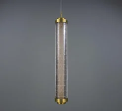 Suspension*Mullan Lighting Suspension, Ashford Vertical, , LED, 2700K, 660 lm, Ø15,4cm, H120cm - laiton satiné