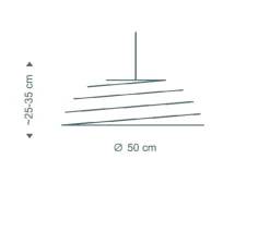 Suspension, Aspiro 8000, bouleau et noir, LED, 2850K, 650lm, Ø50cm, H35cm - Secto Design