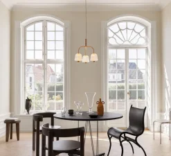 Suspension, Asteea 3, laiton satiné, Ø40cm, H39cm - Nuura