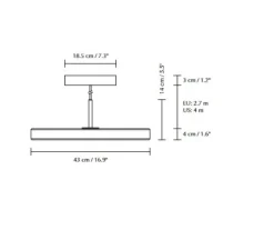 Suspension*Umage Suspension, Asteria, , Ø43cm, H4cm - laiton