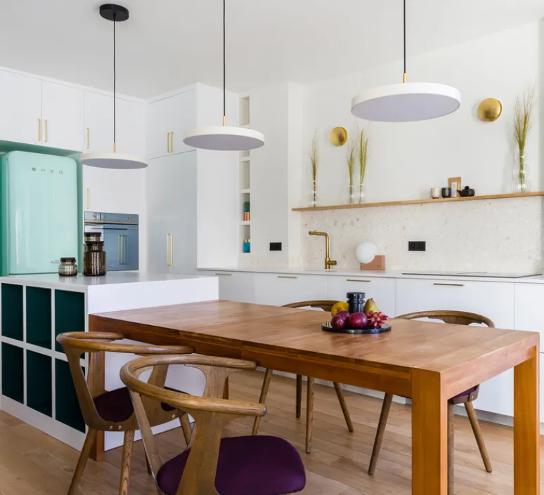 Suspension*Umage Suspension, Asteria Medium, blanc , LED, 3000k, 1300lm, Ø43cm, H14,3cm - perle