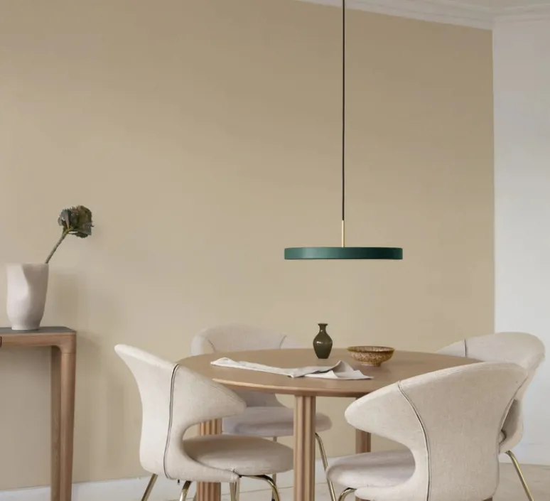 Suspension*Umage Suspension, Asteria Medium plus, , LED, 2400-2700-3000K, 1600lm, Ø43cm, H14cm - vert forêt et laiton