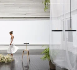 Suspension, Asteria Medium, noir et laiton, LED, 3000K, 1300lm, Ø43cm, H14cm - Umage