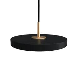 Suspension, Asteria Micro, noir, LED, 3000K, 450 lm, Ø15cm, H5,7cm - Umage