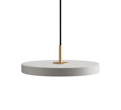 Suspension, Asteria Mini, brume et laiton, LED, 3000K, 1200lm, Ø31cm, H10.5cm - Umage