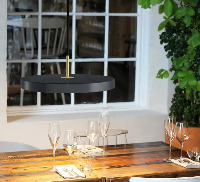 Suspension*Umage Suspension, Asteria Mini, , LED, 3000K, 900lm, Ø31cm, H14cm - gris anthracite