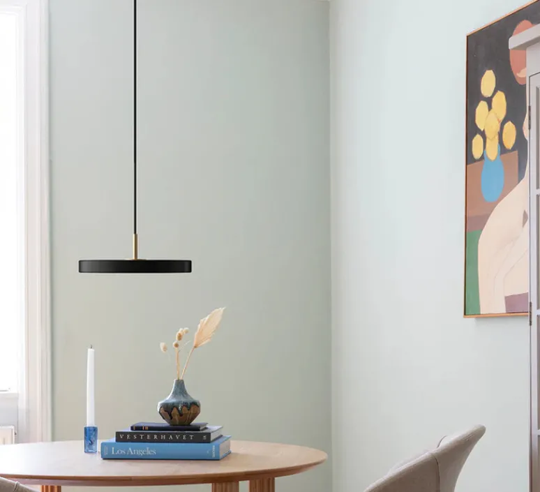 Suspension*Umage Suspension, Asteria Mini Plus, , LED, 2400-2700-3000K, 1200lm, Ø31cm, H10.5cm - noir et laiton