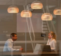 Suspension, Atto, blanc,LED, 3000k, 1400lm, Ø34cm,H21 - Secto Design