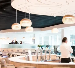 Suspension, Atto, bouleau,LED, 3000k, 1400lm, Ø34cm,H21 - Secto Design