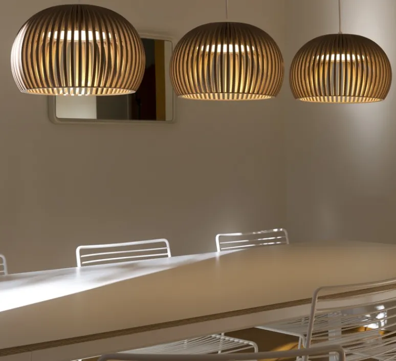 Suspension*Secto Design Suspension, Atto, ,LED, 3000k, 1400lm, Ø34cm, H21 - noyer
