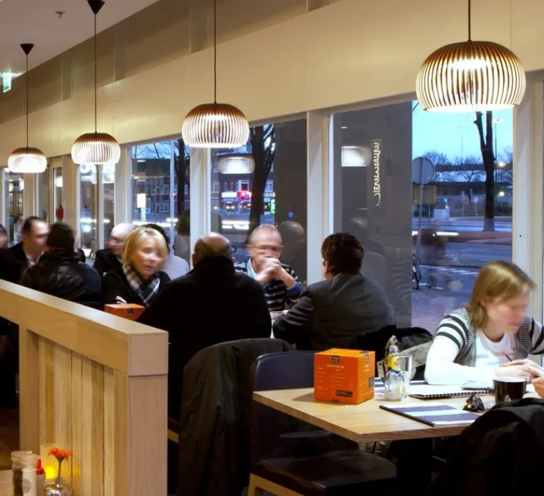 Suspension*Secto Design Suspension, Atto, ,LED, 3000k, 1400lm, Ø34cm, H21 - noyer