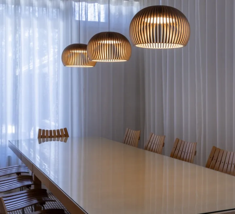 Suspension*Secto Design Suspension, Atto, ,LED, 3000k, 1400lm, Ø34cm, H21 - noyer