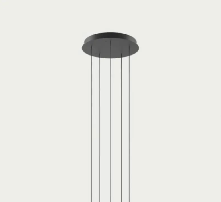 Suspension*Lodes Suspension, A-Tube Nano cluster 5 pièces avec rosace, , LED, 2700K, 450 lm, Ø10cm, H60cm - noir mat