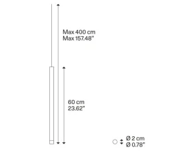 Suspension, A-Tube Nano cluster 7 pièces avec rosace, chrome, LED, 2700K, 450 lm, Ø38cm, Hcm - Lodes