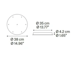 Suspension, A-Tube Nano cluster 7 pièces avec rosace, chrome, LED, 2700K, 450 lm, Ø38cm, Hcm - Lodes