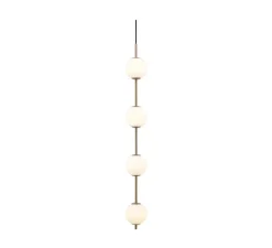 Suspension, Audrey 4, laiton, LED, 2700K, 2230lm, Ø12cm, H103cm - Umage