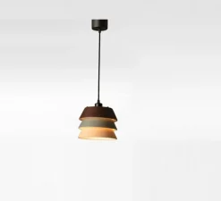 Suspension*Toscot Suspension, Aura 1240/20, , Ø20cm, H16,5cm - Moka mat, gris mat, abricot mat