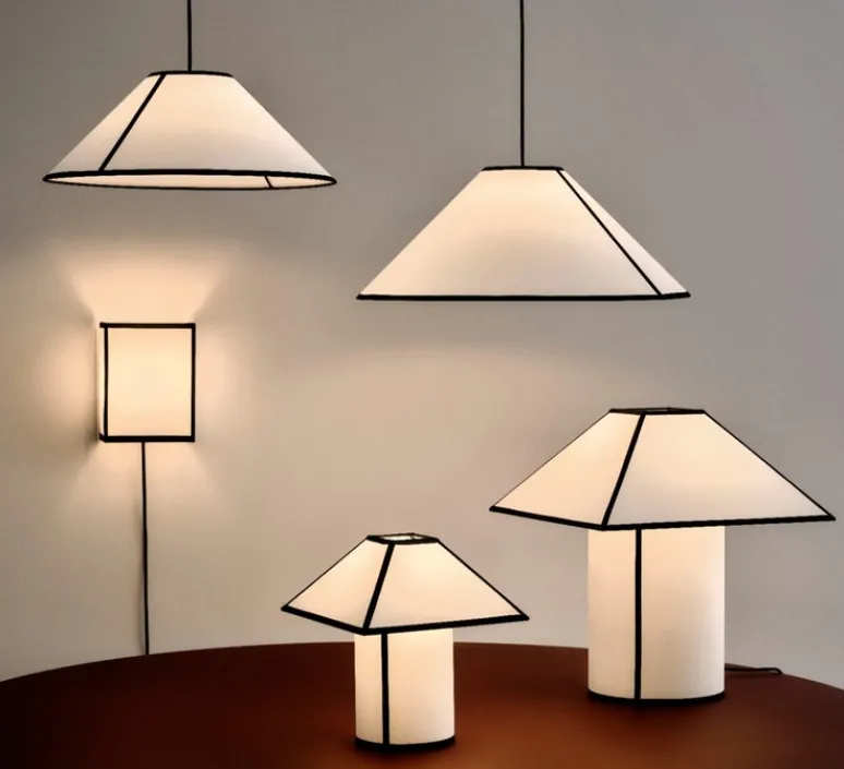 Suspension*HAY Suspension, Ava Cone 600, , Ø60cm, H23,5cm - blanc et noir