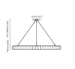 Suspension*CTO lighting Suspension, Avalon Large, , LED, 2700K, Ø101cm, H7cm - laiton satiné