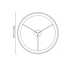 Suspension*CTO lighting Suspension, Avalon Large, , LED, 2700K, Ø101cm, H7cm - laiton satiné