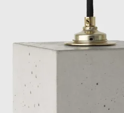 Suspension, B1, gris clair, intérieur cuivre, L14cm, H14cm - Gantlights