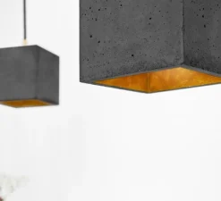 Suspension*GANTLights Suspension, [B1], , L14cm, H14cm - gris foncé, laiton