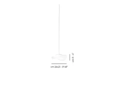 Suspension, Balance SP 24, blanc brillant, E14, L24cm, H11cm - Vistosi