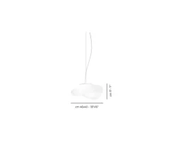Suspension*Vistosi Suspension, Balance SP M, , E27, L46cm, H17cm - blanc brillant