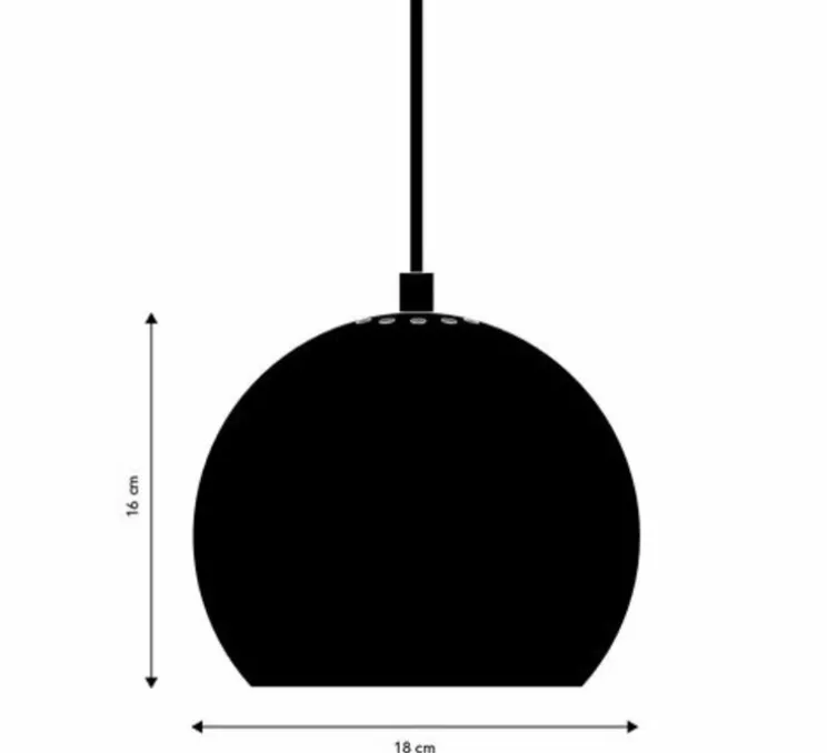 Suspension, Ball, blanc mat, Ø18cm, H15cm - Frandsen