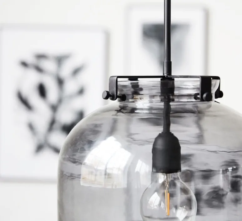 Suspension*House Doctor Suspension, Ball, , H35cm, Ø30cm - gris