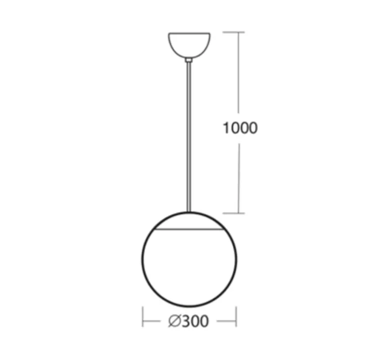 Suspension, Ball, IP40, blanc, Ø30cm, H30cm - Zangra