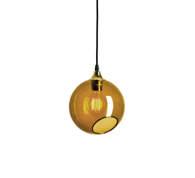 Suspension, Ballroom, orange, bague or, Ø20cm - Design by us